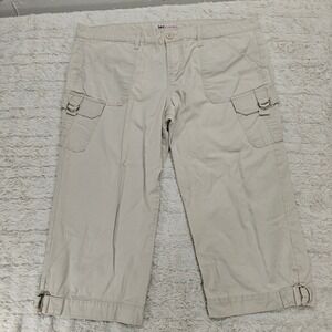 VTG lei Cropped Cargo Pants Juniors 17 Y2K Gorpcore Indie Folk Outdoor Coconut